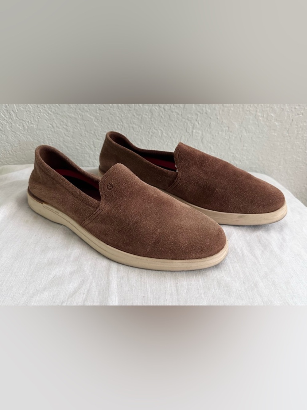 Cole Haan Grand 360 Suede Slip On Sneakers Brown Men’s 9 Casual Comfort Shoes